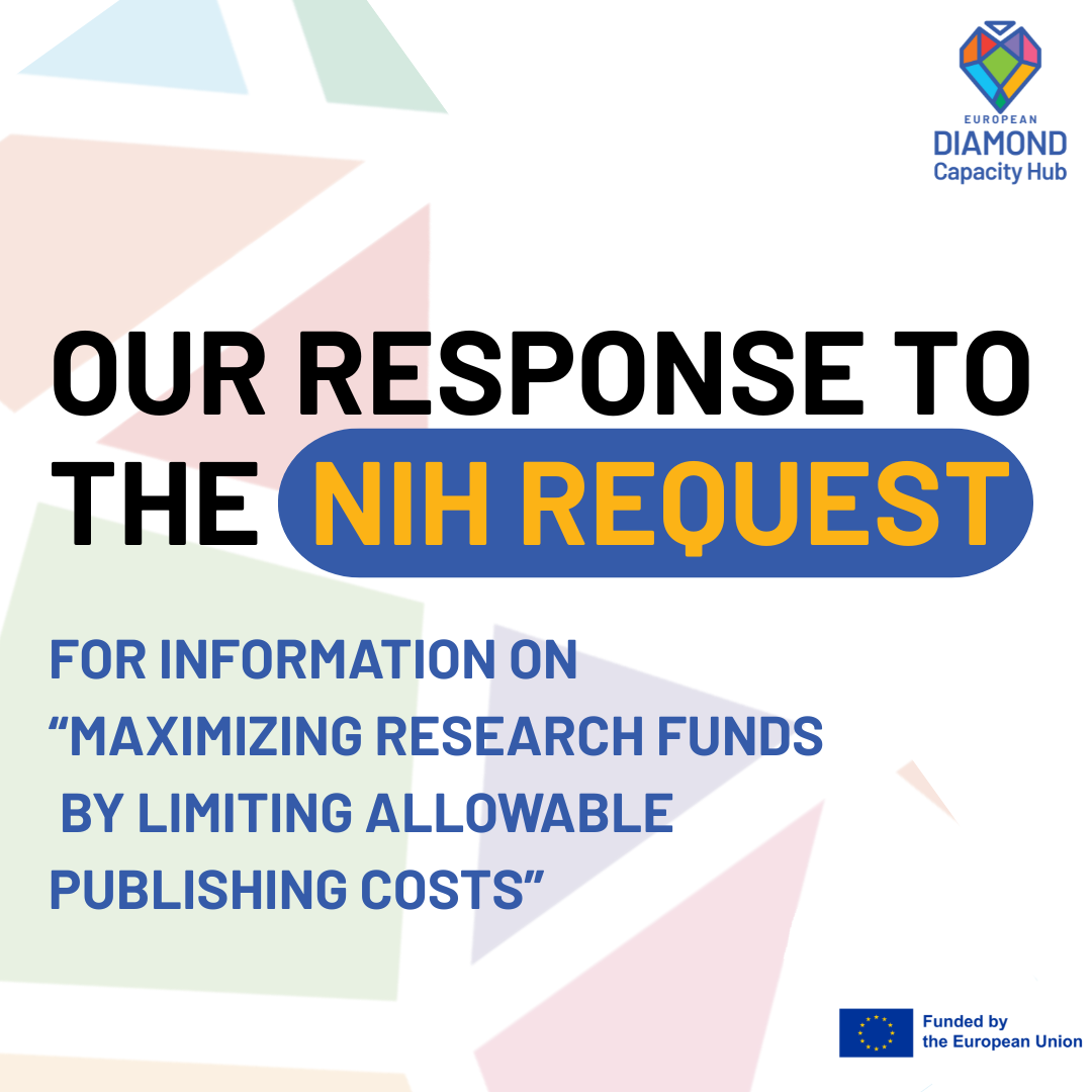 The EDCH's Response to the NIH Request for Information on Maximizing Research Funds by Limiting Allowable Publishing Costs