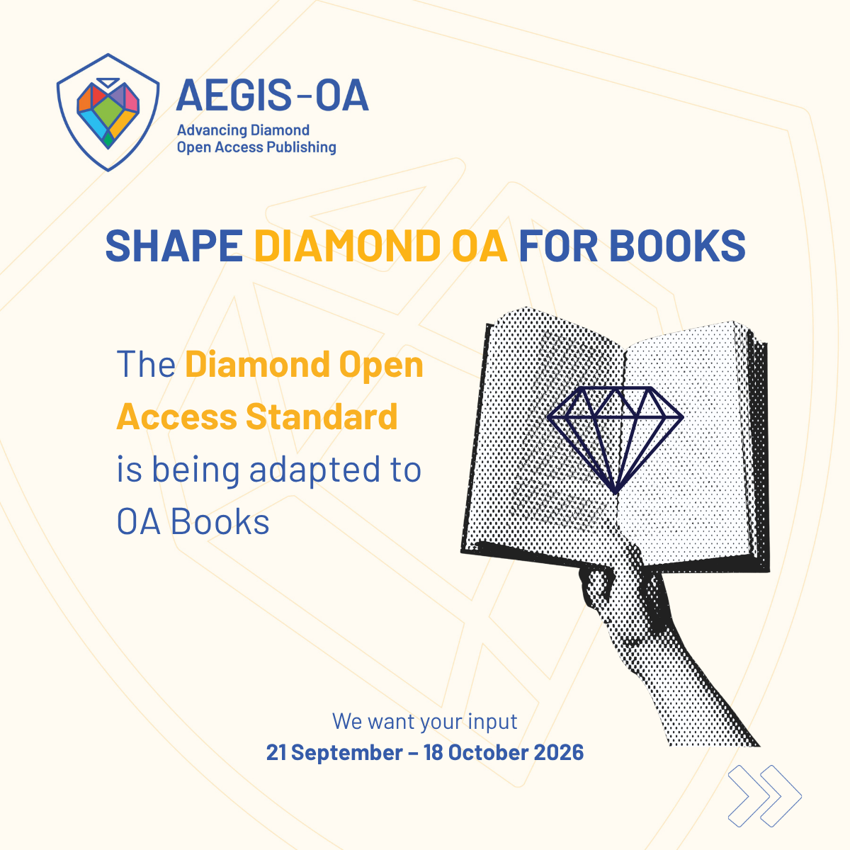 Help shape the Diamond Open Access Standard for books
