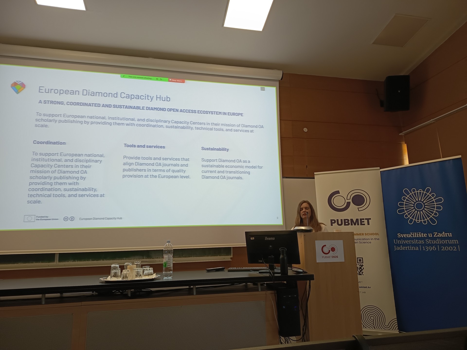 Karla Avanco presenting the EDCH and AEGIS-OA.
